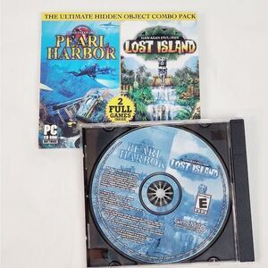Hawaiian Explorer Pearl Harbor & Lost Island PC CD-Rom hidden object seek combo